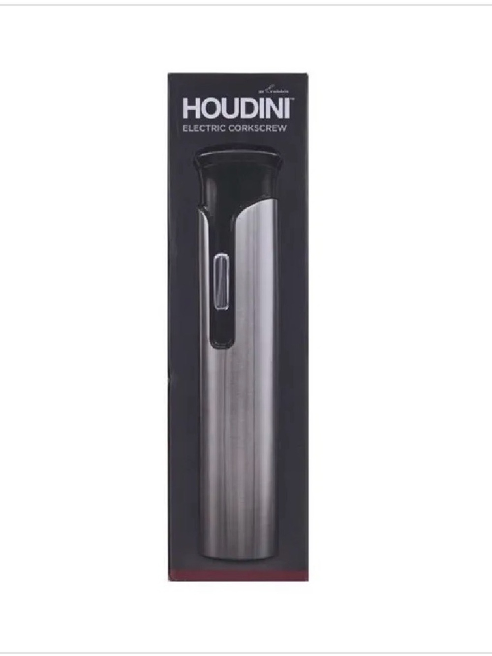 Houdini Black Stainless Steel Electric Corkscrew, damaged box but NEW
